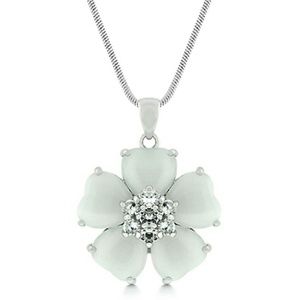 Floral Pendant with White Cats?Eyes