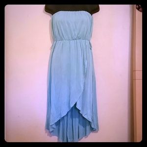 🔴SOLD🔴Mint Strapless Hi Low Dress