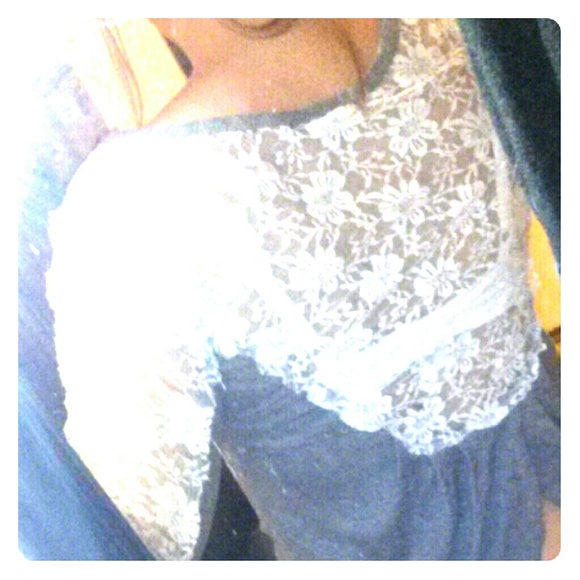 Lace embellished top