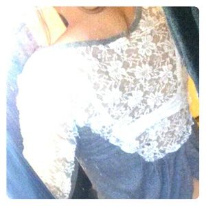 Lace embellished top