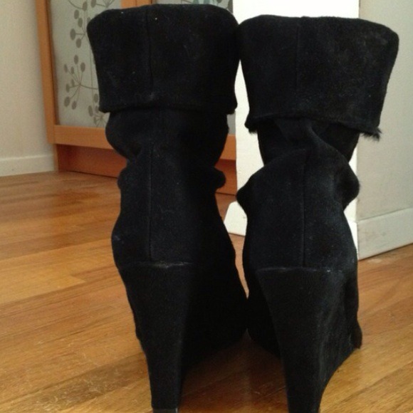 Plomo Dominique wedge pointedtoe calf hair bootie - Picture 2 of 4