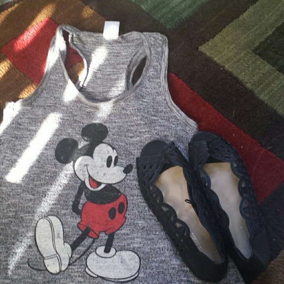 Mickey Mouse sweater  tankie and black flats