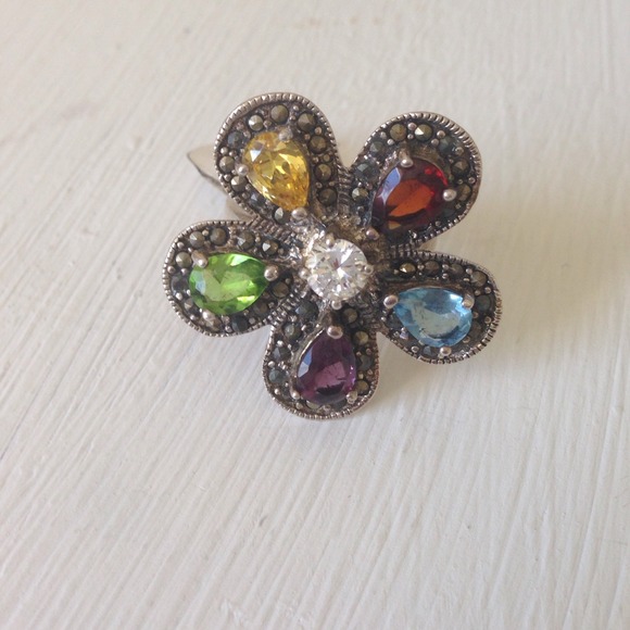 925 silver flower ring