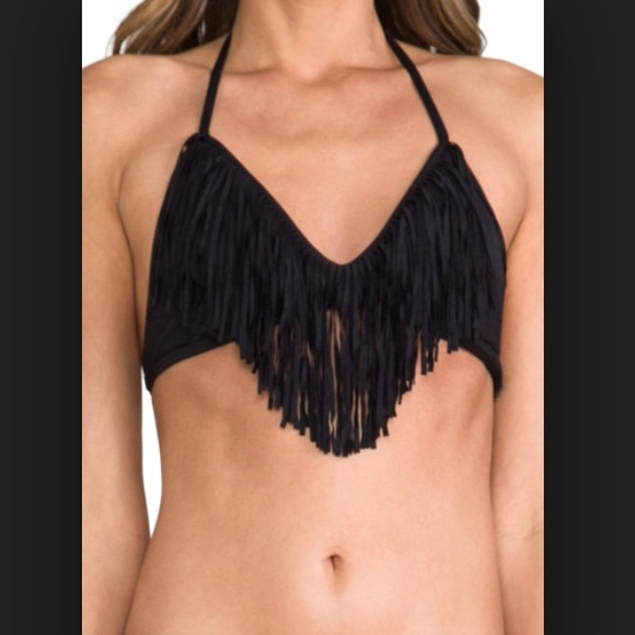 L*Space Audrey Fringe Halter Top