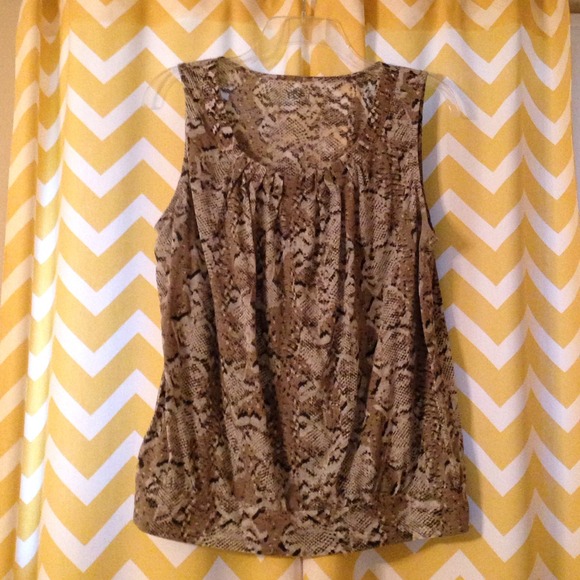 Ann Taylor LOFT Snakeskin Top