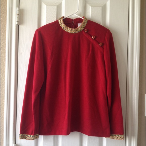 Vintage Tops - SOLD.  Vintage red light sweater.