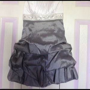 Mini white and gray dress