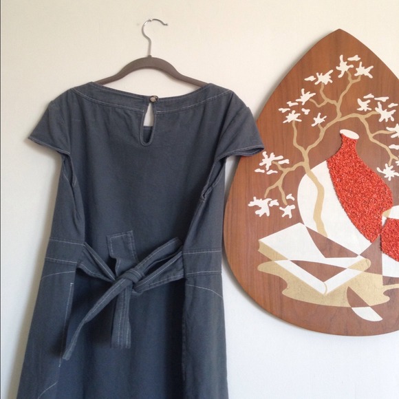 💙SOLD IN A BUNDLE💙 Gray Canvas City Dress - Picture 2 of 4