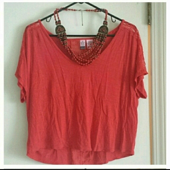 Red lacy shirt
