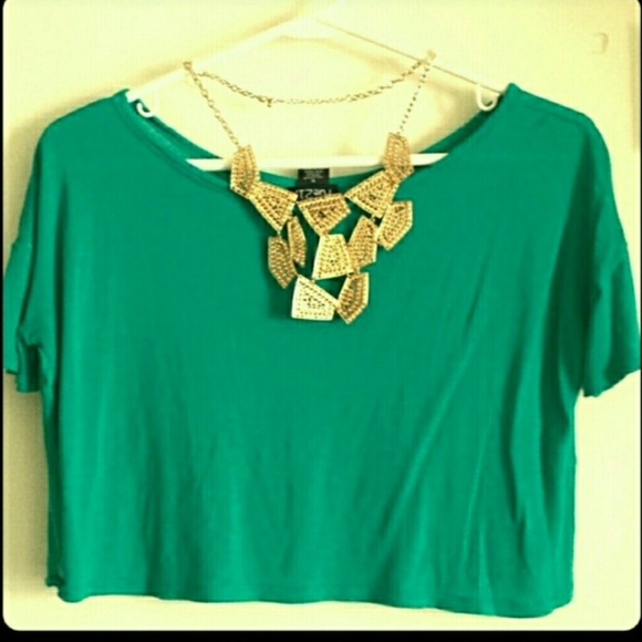 Turquoise crop top
