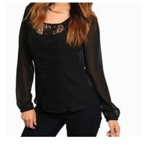 Sheer black top