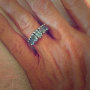 Beautiful Sterling silver blue stone ring!