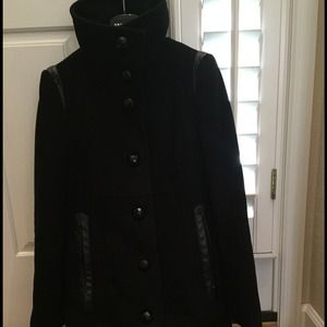 Mackage black wool coat in size s/p