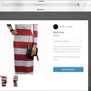 Burgundy and grey stripe maxi