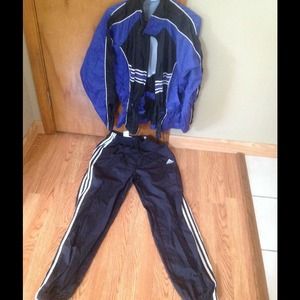 Adidas running pants and Sonoma jacket