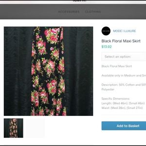 Black floral maxi