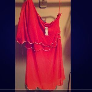 Foreign exchange one shoulder dress