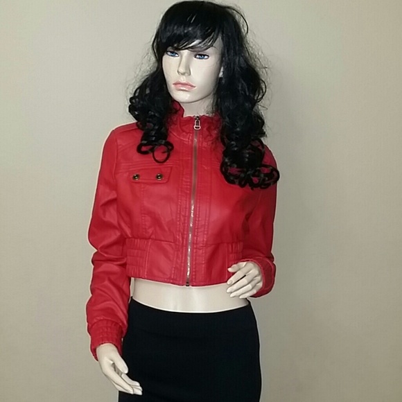 Charlotte Russe Jackets & Blazers - PRICE FIRM! Short Faux Leather Zip Up jacket.