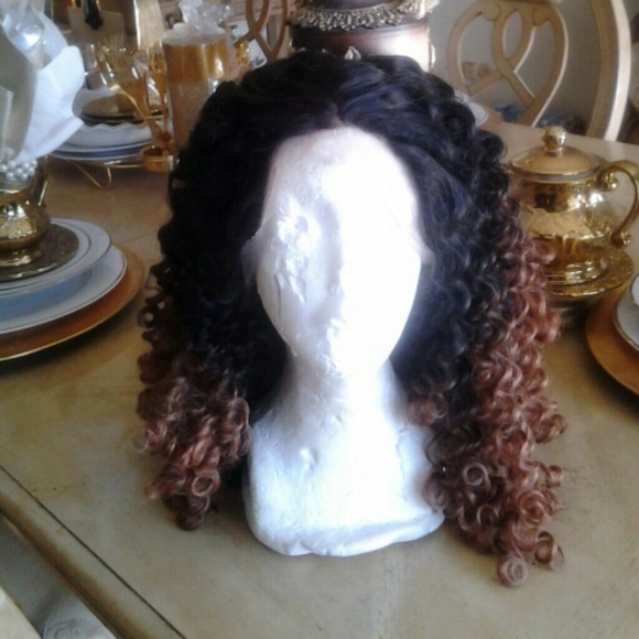 Beautiful Curly Lace Front Wig #1b/30