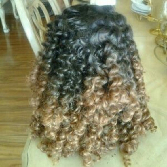 Beautiful Curly Lace Front Wig #1b/30