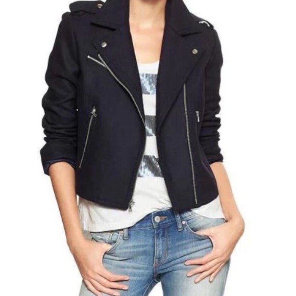 Jackets & Blazers - Moto jacket with faux leather sleeves ONE DAY SALE
