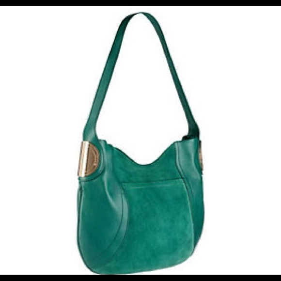 B. makowsky NWT emerald Giamma suede leather hobo