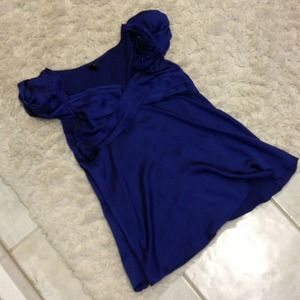 Tops | Royal Blue Silk Blouse | Poshmark