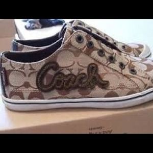 Coach Keeley Signature Khaki Brown Slip On