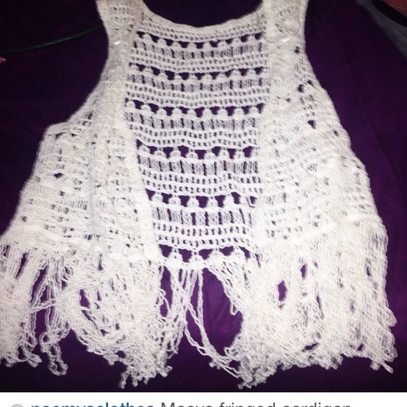 Fringed cardigan