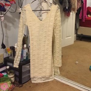 Forever21 cream color lace dress