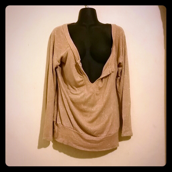 🔴SOLD🔴Beige Sparkle Sweater Top