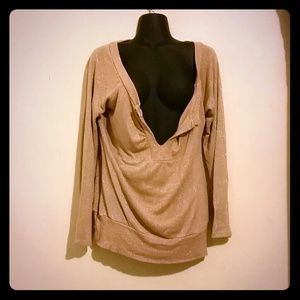 🔴SOLD🔴Beige Sparkle Sweater Top