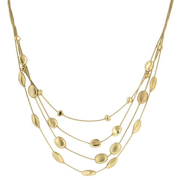 18k Gold Plated Necklace With Gold Circle Charms