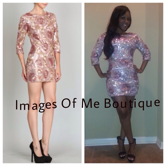 Pink Sequins Dress