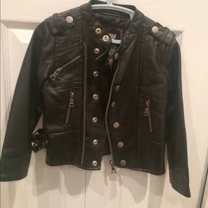 Toddler Guess  faux leather biker jacket