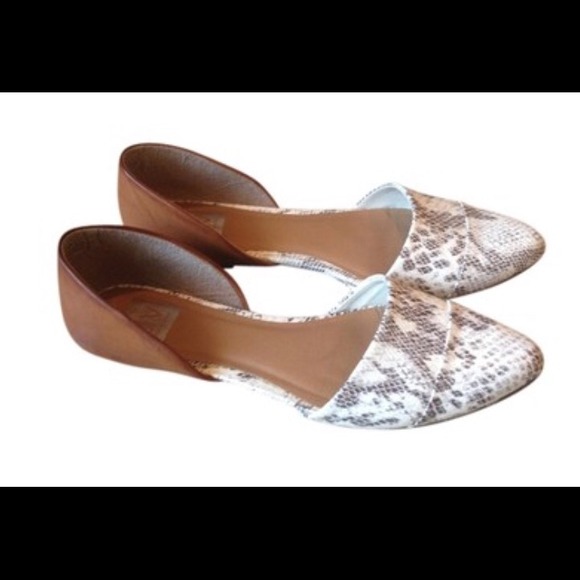 Snakeskin DV D'orsay Flats