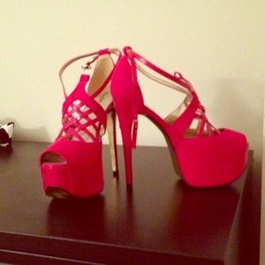 Bebe sky high platform heels