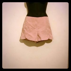 🔴SOLD🔴Pale Pink Scalloped Shorts