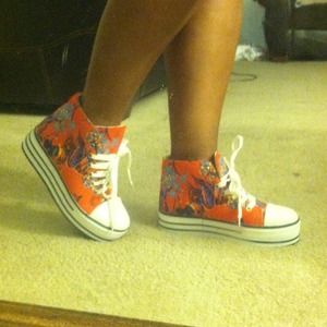 Platform Floral print sneakers