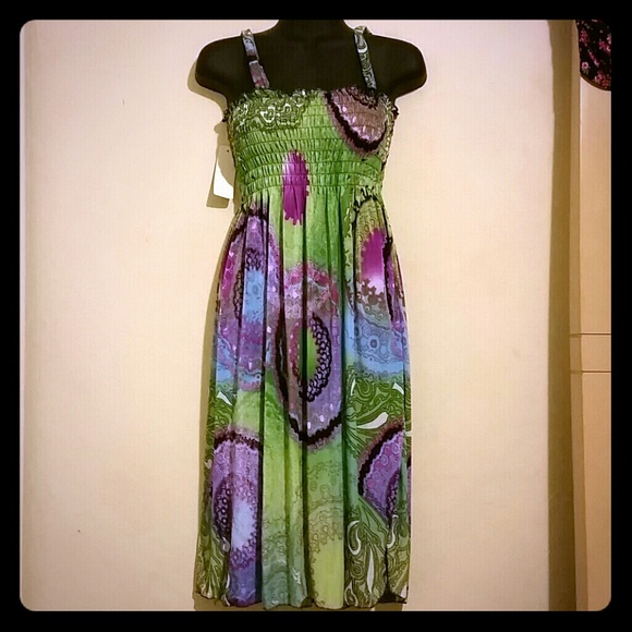 🔴SOLD🔴Green Designed Sundress