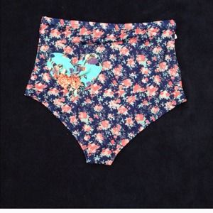 High waisted bikini bottoms