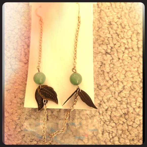 Handmade jade earrings