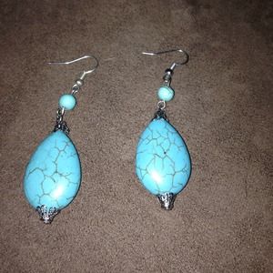 Turquoise blue earrings