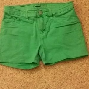 Bright green shorts