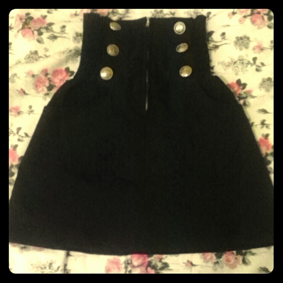 "HOLD"Skirt and white beige Polka dot shirt