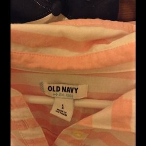 Pink and white striped shirt from old navy