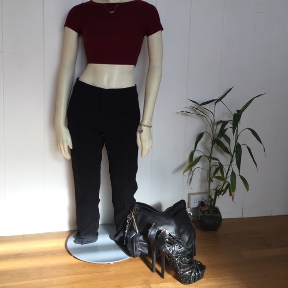 ⚡$30 SALE⚡️Bebe Workwear Cropped Pant in Black - Picture 1 of 4