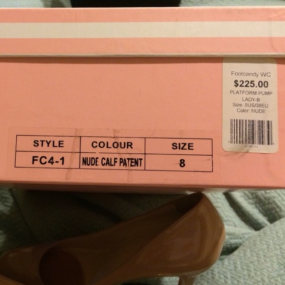 Nude Patent Leather Footcandy Platform Pumps! - Picture 4 of 4