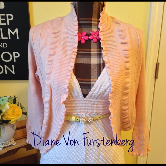 Diane von Furstenberg Sweaters - 🎀HP🎀 Diane Von Furstenberg Pink Dress Cardigan L