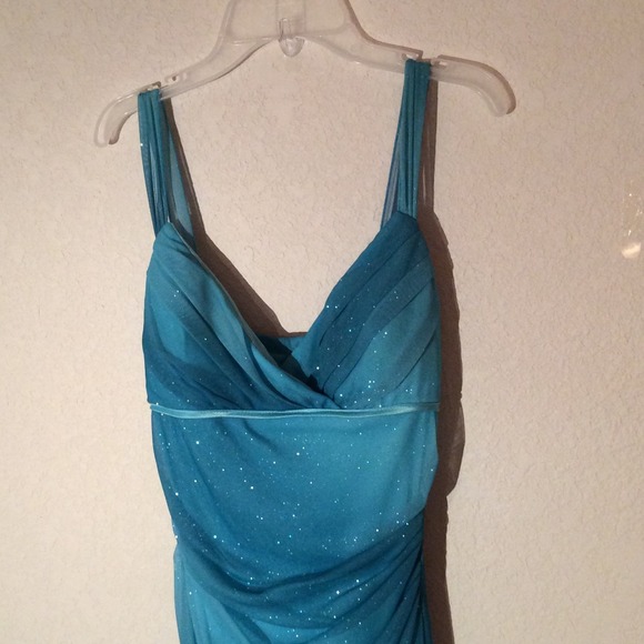 Sparkly blue formal dress